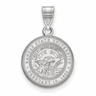 Kansas State Wildcats Sterling Silver Medium Crest Pendant
