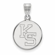 Kansas State Wildcats Sterling Silver Medium Pendant