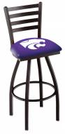 Kansas State Wildcats Swivel Bar Stool with Ladder Style Back