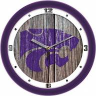 Kansas State Wildcats Weathered Wood Wall Clock