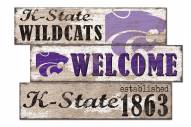 Kansas State Wildcats Welcome 3 Plank Sign