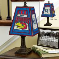 Kansas Jayhawks NCAA Hand-Painted Art Glass Table Lamp