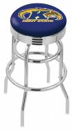 Kent State Golden Flashes Double Ring Swivel Barstool with Ribbed Accent Ring