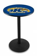 Kent State Golden Flashes Black Wrinkle Bar Table with Round Base