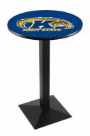 Kent State Golden Flashes Black Wrinkle Pub Table with Square Base