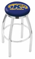 Kent State Golden Flashes Chrome Swivel Bar Stool with Accent Ring