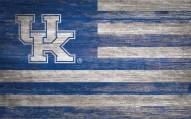 Kentucky Wildcats 11" x 19" Distressed Flag Sign