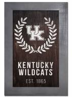 Kentucky Wildcats 11" x 19" Laurel Wreath Framed Sign