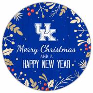 Kentucky Wildcats 12" Merry Christmas & Happy New Year Sign