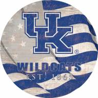 Kentucky Wildcats 12" Team Color Flag Circle Sign