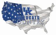 Kentucky Wildcats 15" USA Flag Cutout Sign
