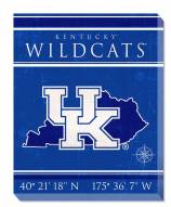 Kentucky Wildcats 16" x 20" Coordinates Canvas Print