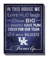 Kentucky Wildcats 16" x 20" In This House Canvas Print