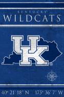 Kentucky Wildcats 17" x 26" Coordinates Sign
