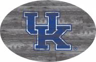 Kentucky Wildcats 46" Distressed Wood Oval Sign