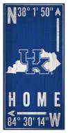 Kentucky Wildcats 6" x 12" Coordinates Sign
