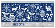 Kentucky Wildcats 6" x 12" Merry & Bright Sign