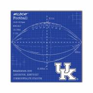Kentucky Wildcats Ball Blueprint 10" x 10" Sign