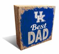 Kentucky Wildcats Best Dad 6" x 6" Block