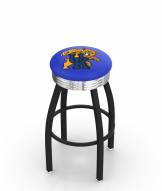 Kentucky Wildcats Black Swivel Barstool with Chrome Ribbed Ring