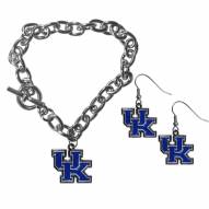 Kentucky Wildcats Chain Bracelet & Dangle Earring Set