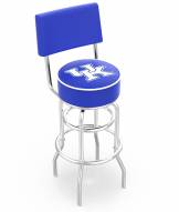 Kentucky Wildcats Chrome Double Ring Swivel Barstool with Back