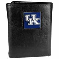 Kentucky Wildcats Deluxe Leather Tri-fold Wallet in Gift Box