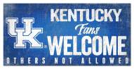 Kentucky Wildcats Fans Welcome Sign