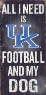 Kentucky Wildcats Football & Dog Wood Sign