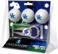 Kentucky Wildcats Golf Ball Gift Pack with Hat Trick Divot Tool