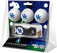 Kentucky Wildcats Golf Ball Gift Pack with Spring Action Divot Tool