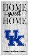 Kentucky Wildcats Home Sweet Home Whitewashed 6" x 12" Sign