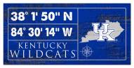 Kentucky Wildcats Horizontal Coordinate 6" x 12" Sign