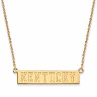 Kentucky Wildcats Sterling Silver Gold Plated Small Pendant Necklace
