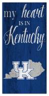 Kentucky Wildcats My Heart State 6" x 12" Sign