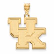 Kentucky Wildcats NCAA Sterling Silver Gold Plated Large Pendant
