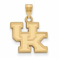 Kentucky Wildcats NCAA Sterling Silver Gold Plated Small Pendant