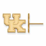 Kentucky Wildcats NCAA Sterling Silver Gold Plated Small Post Earrings
