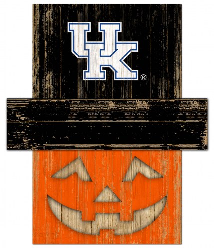 Kentucky Wildcats Pumpkin Head Sign