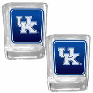 Kentucky Wildcats Square Glass Shot Glass Set