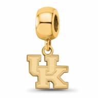 Kentucky Wildcats Sterling Silver Gold Plated Extra Small Dangle Bead