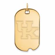 Kentucky Wildcats Sterling Silver Gold Plated Large Dog Tag