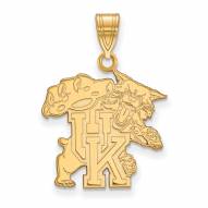 Kentucky Wildcats Sterling Silver Gold Plated Large Pendant