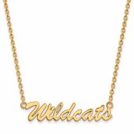 Kentucky Wildcats Sterling Silver Gold Plated Medium Pendant Necklace