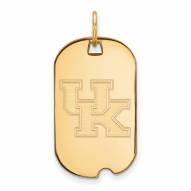 Kentucky Wildcats Sterling Silver Gold Plated Small Dog Tag