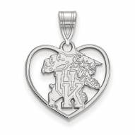 Kentucky Wildcats Sterling Silver Heart Pendant