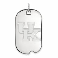 Kentucky Wildcats Sterling Silver Large Dog Tag