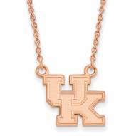 Kentucky Wildcats Sterling Silver Rose Gold Plated Small Pendant Necklace