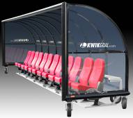 Kwik Goal Semi-Permanent Elite Shelter with Luxury Seats with Wheels - 12 ft