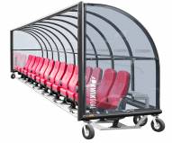 Kwik Goal Portable Only Elite Shelter with Luxury Seats and Wheels - 30 ft